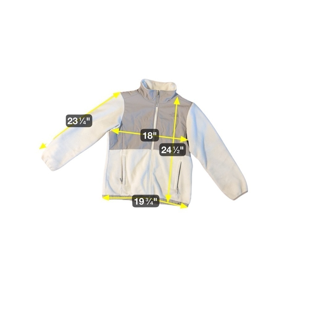 The North Face Girls Jacket Large White Gray Delani Fleece XL 18 Junior Outdoors - Picture 6 of 15